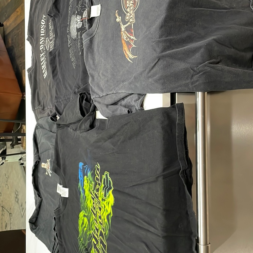 Lot of 5 Harley Davidsons shirts Black